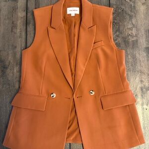 Joe Fresh Women's Orange Sleeveless Blazer